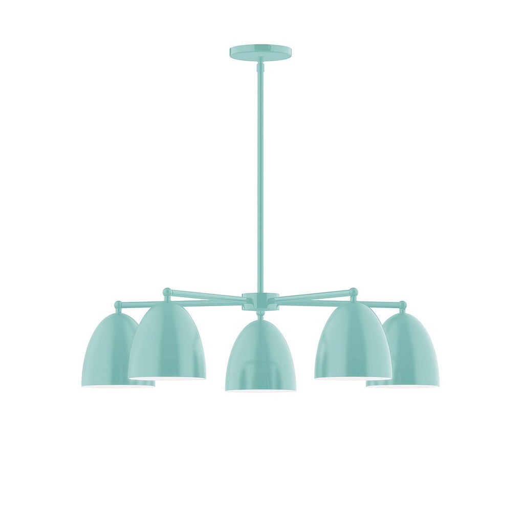 5-Light J-Series Chandelier, Sea Green - CHC417-48