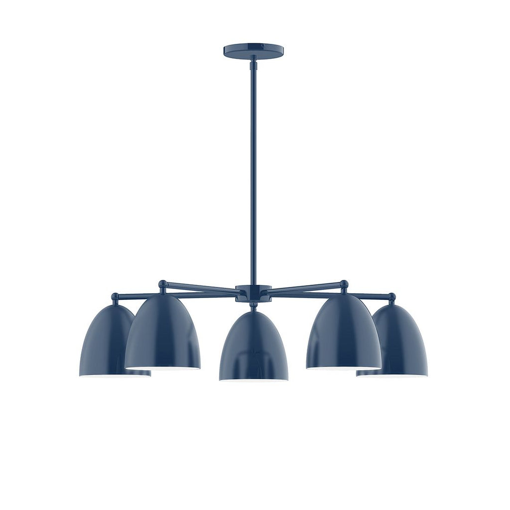 5-Light J-Series Chandelier, Navy - CHC417-50