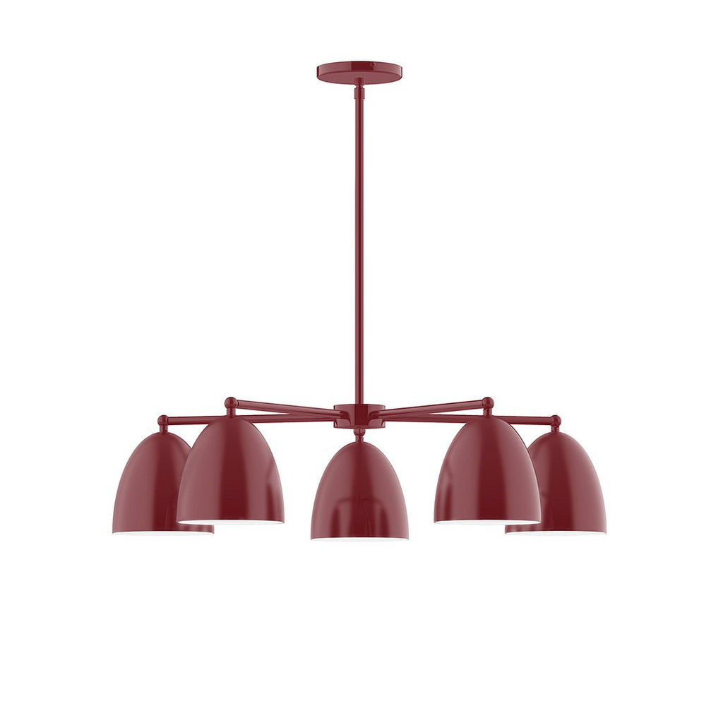 5-Light J-Series Chandelier, Barn Red - CHC417-55