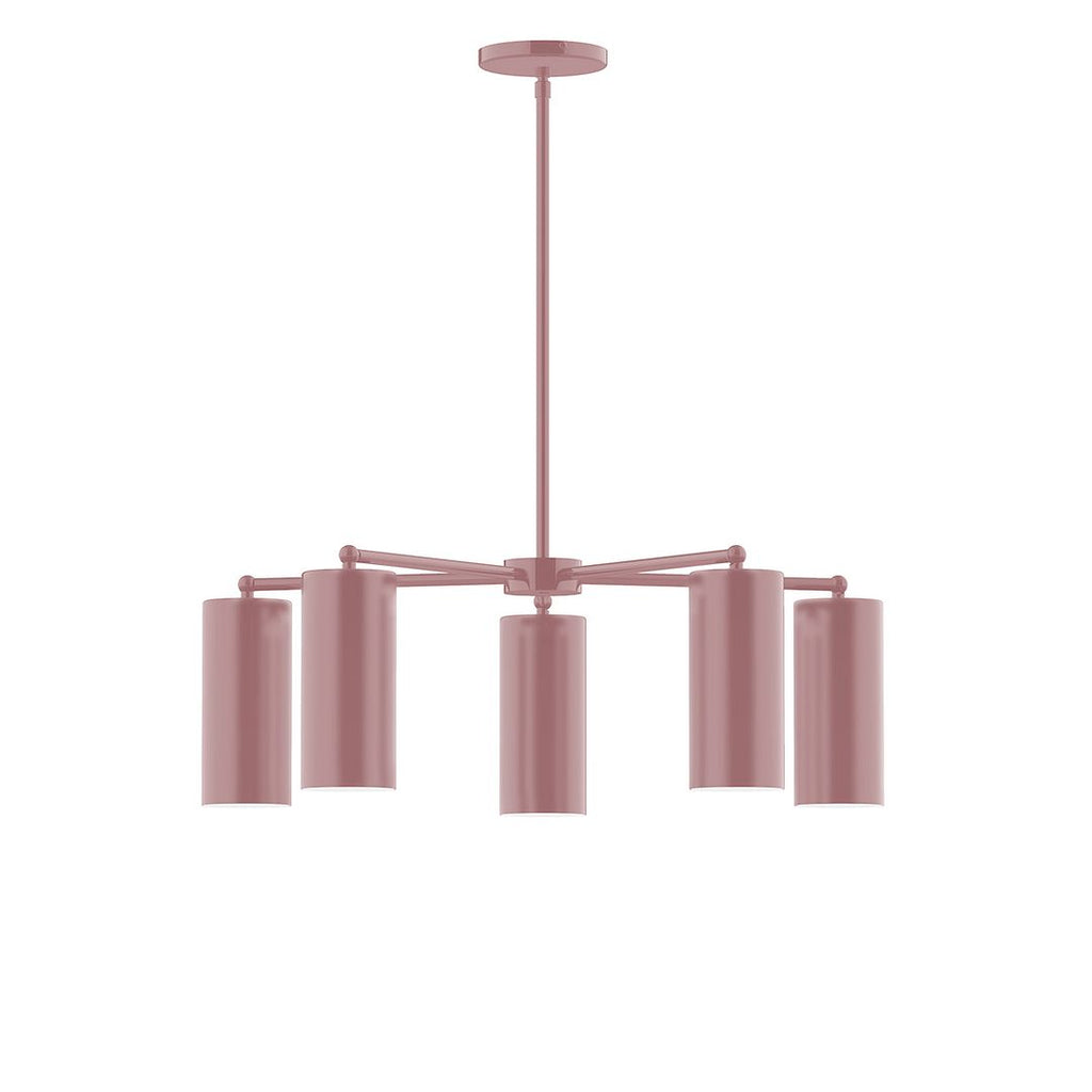 5-Light J-Series Chandelier, Mauve - CHC418-20