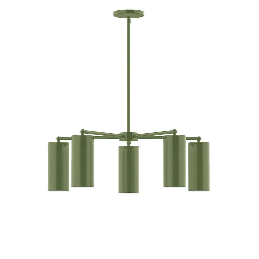 5-Light J-Series Chandelier, Fern Green - CHC418-22