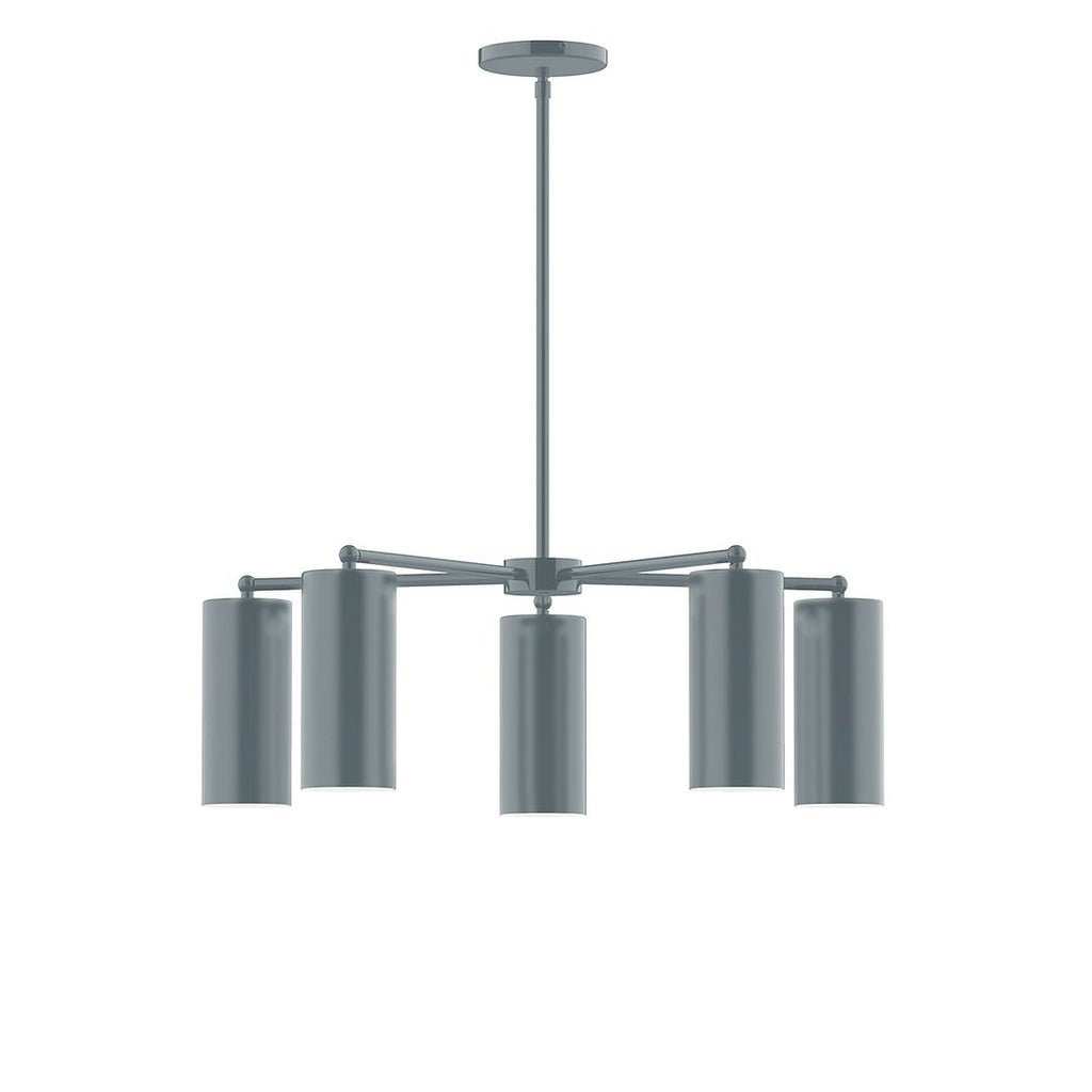 5-Light J-Series Chandelier, Slate Gray - CHC418-40