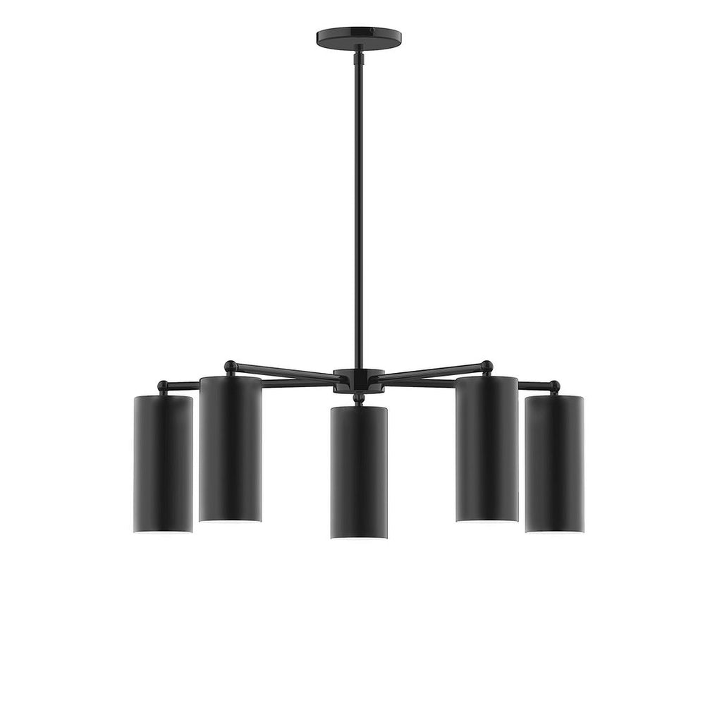 5-Light J-Series Chandelier, Black - CHC418-41