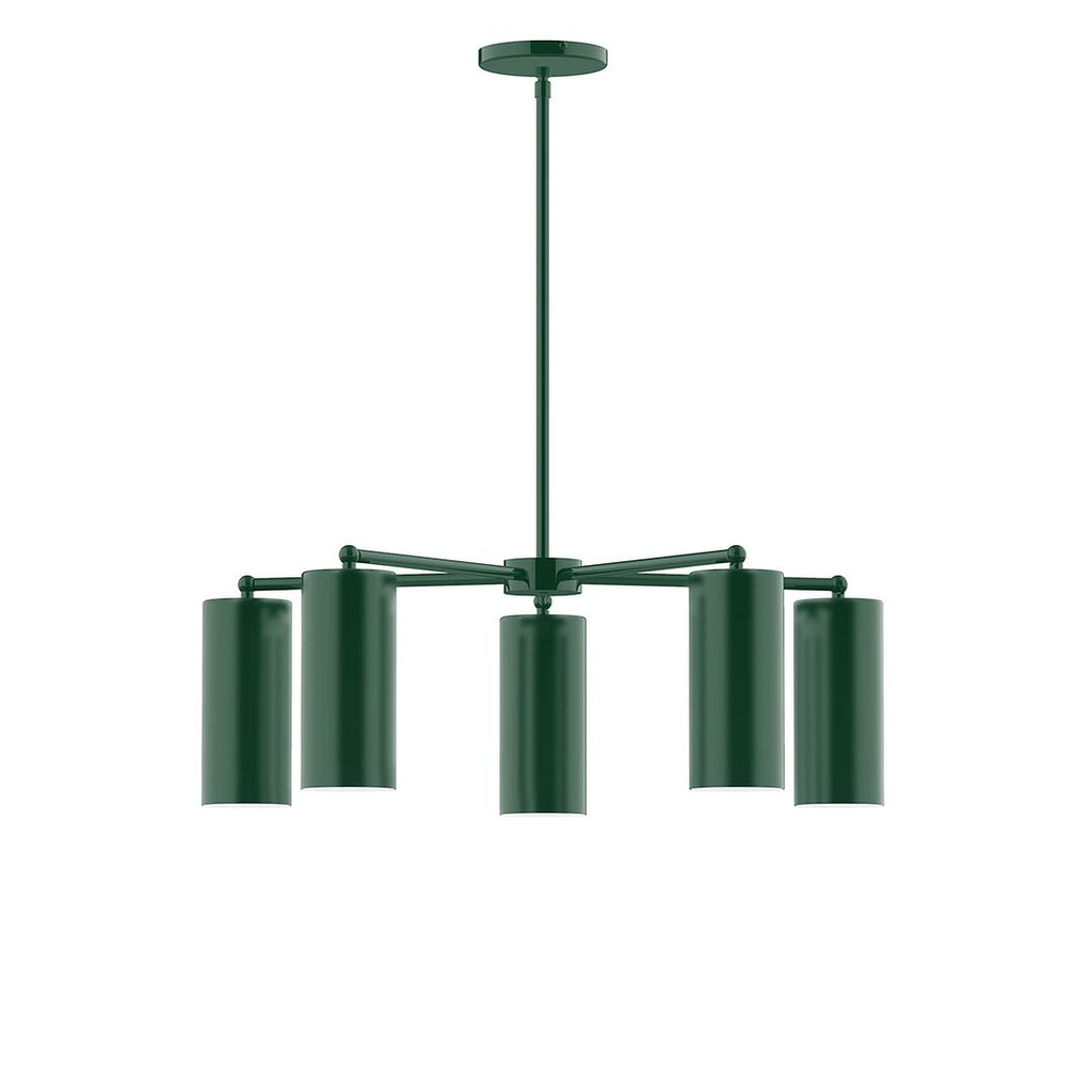 5-Light J-Series Chandelier, Forest Green - CHC418-42