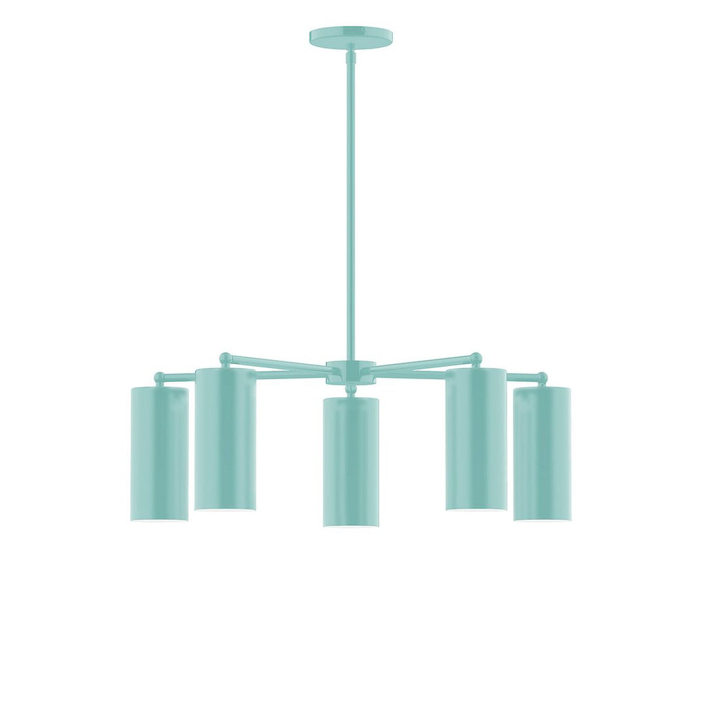 5-Light J-Series Chandelier, Sea Green - CHC418-48