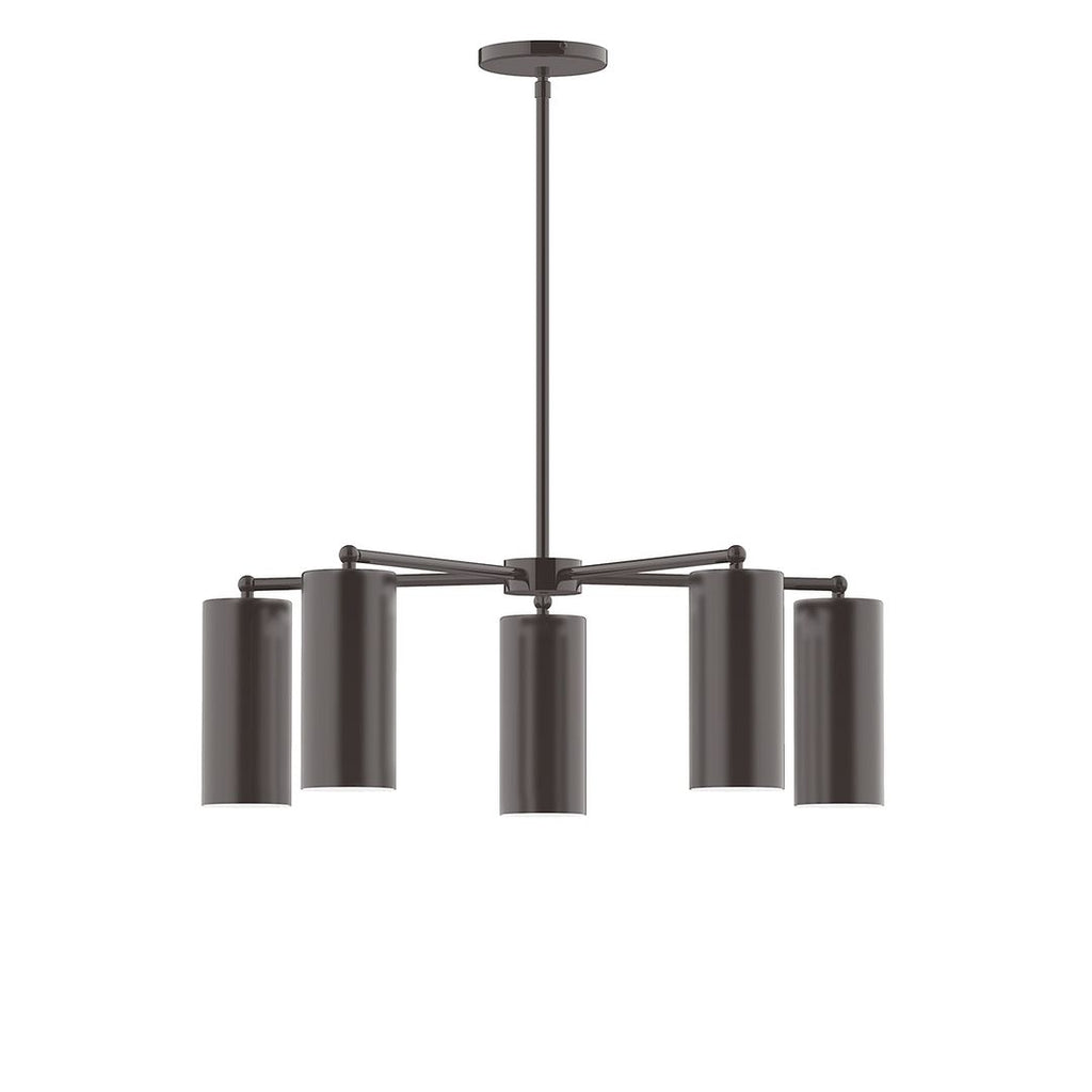 5-Light J-Series Chandelier, Architectural Bronze - CHC418-51