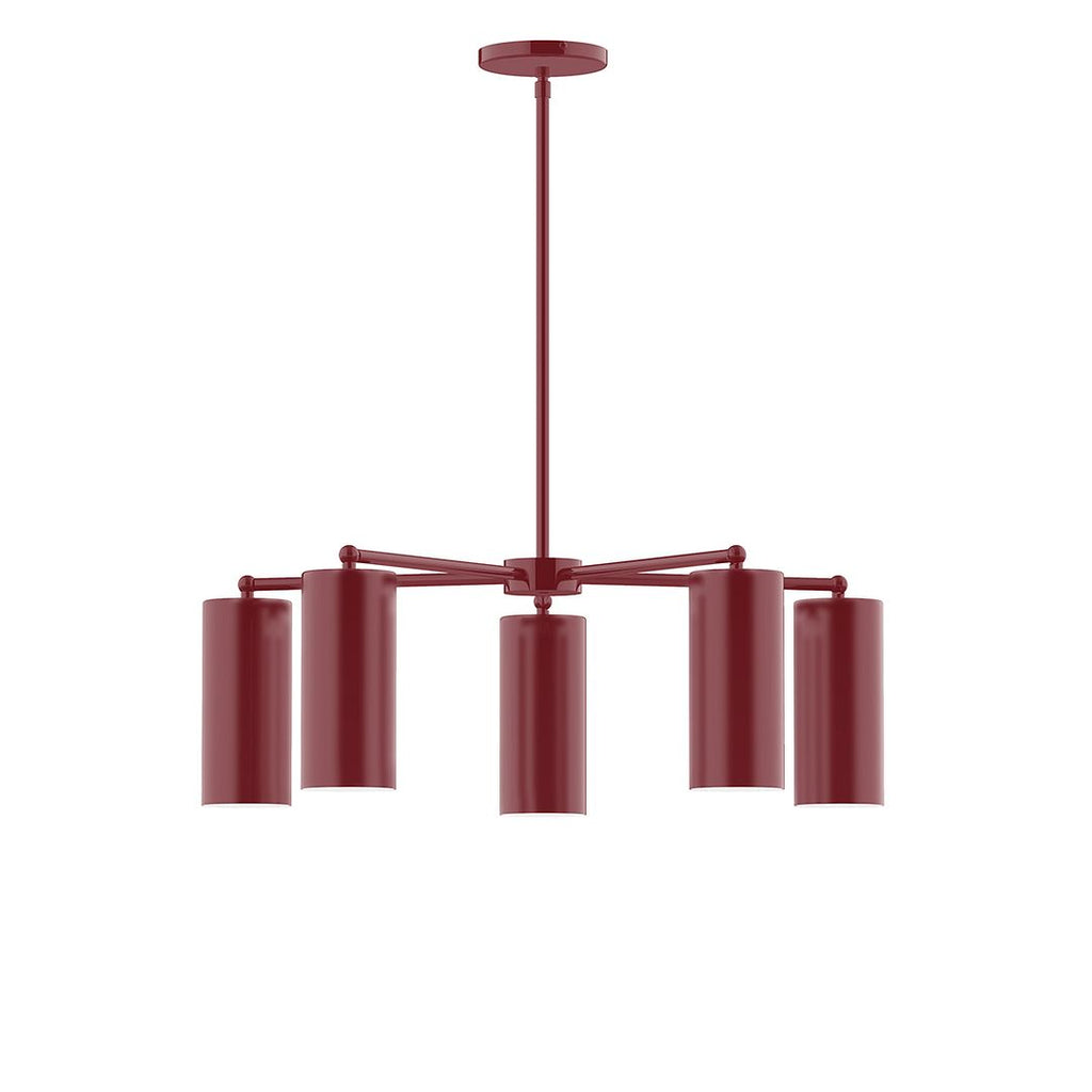 5-Light J-Series Chandelier, Barn Red - CHC418-55