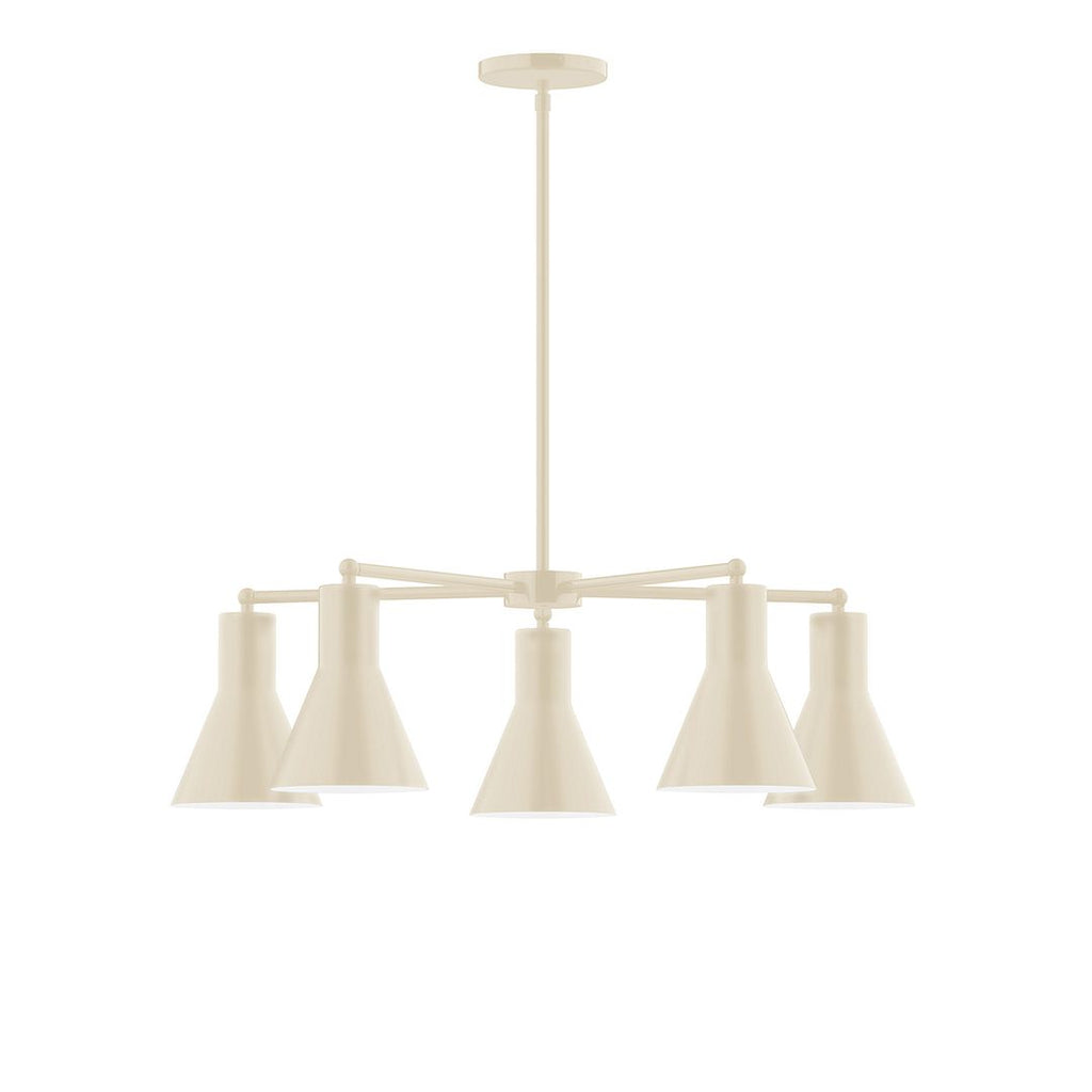 5-Light J-Series Chandelier, Cream - CHC436-16