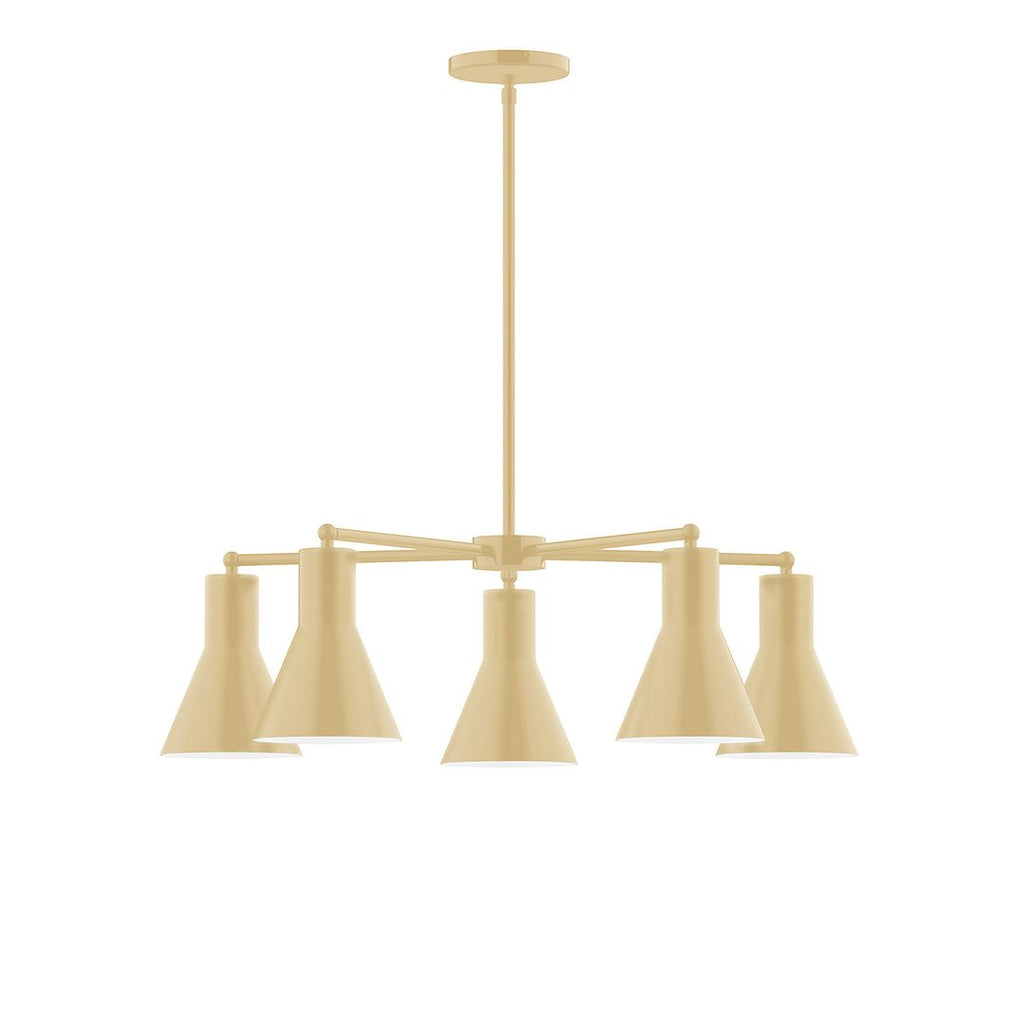 5-Light J-Series Chandelier, Ivory - CHC436-17