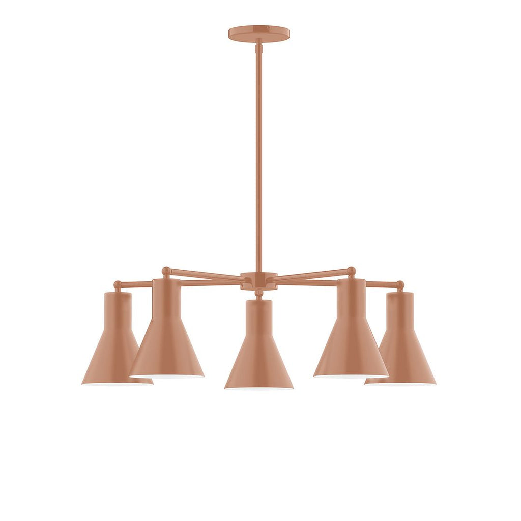 5-Light J-Series Chandelier, Terracotta - CHC436-19