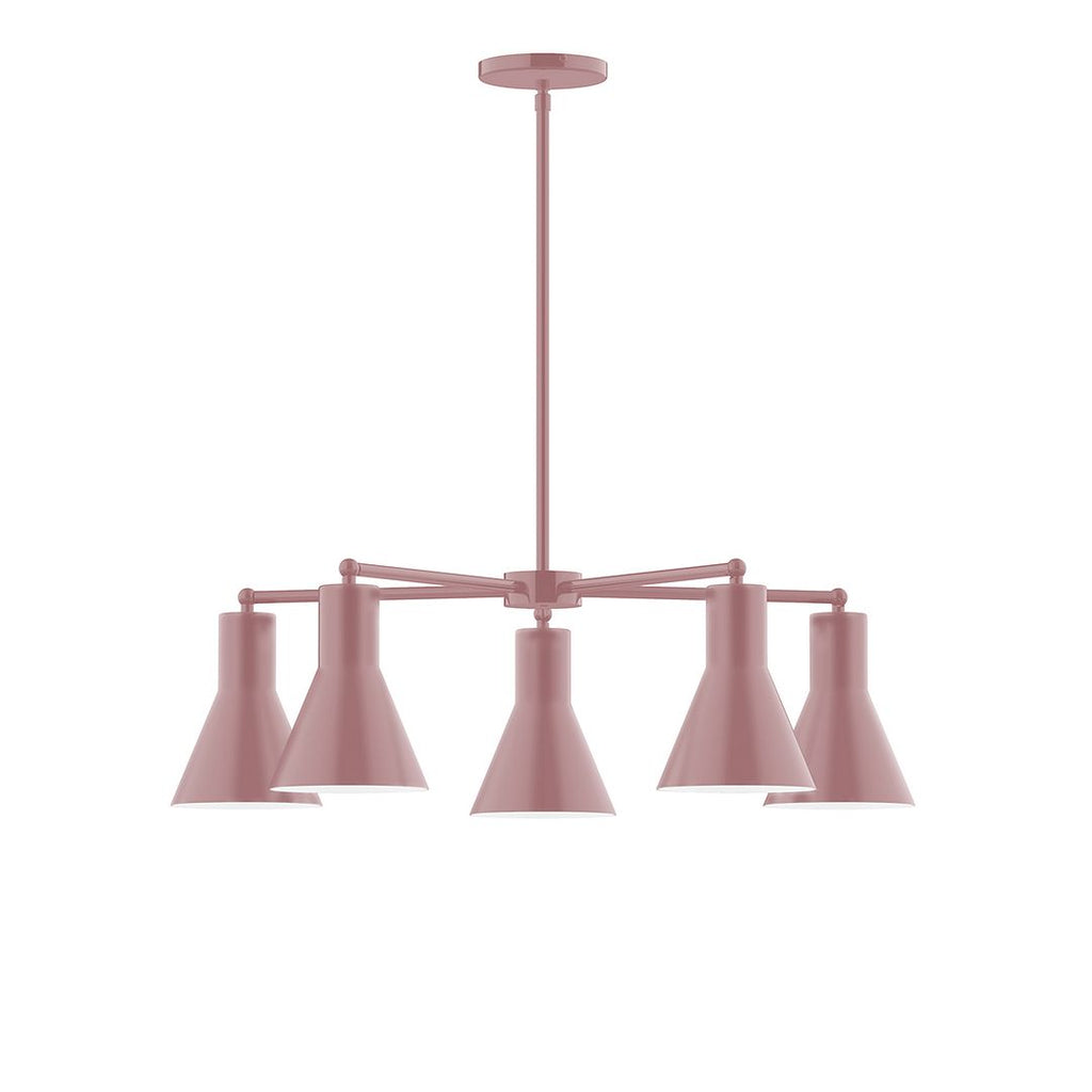 5-Light J-Series Chandelier, Mauve - CHC436-20