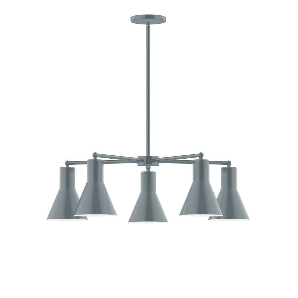 5-Light J-Series Chandelier, Slate Gray - CHC436-40