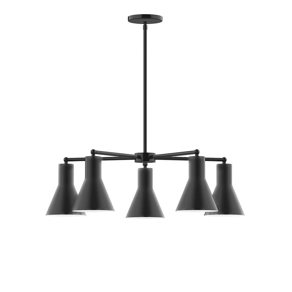 5-Light J-Series Chandelier, Black - CHC436-41