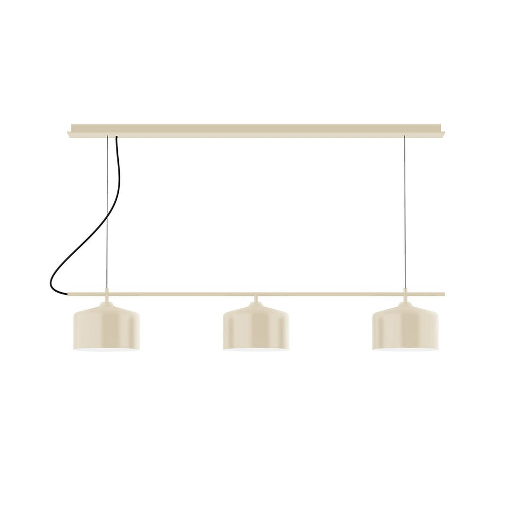 3-Light Linear Axis Chandelier, Cream - CHD419-16