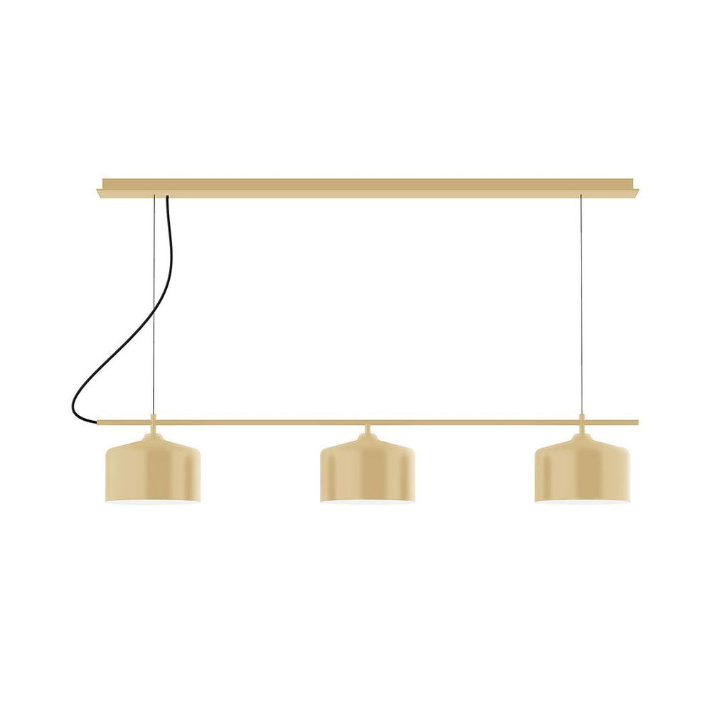 3-Light Linear Axis Chandelier, Ivory - CHD419-17