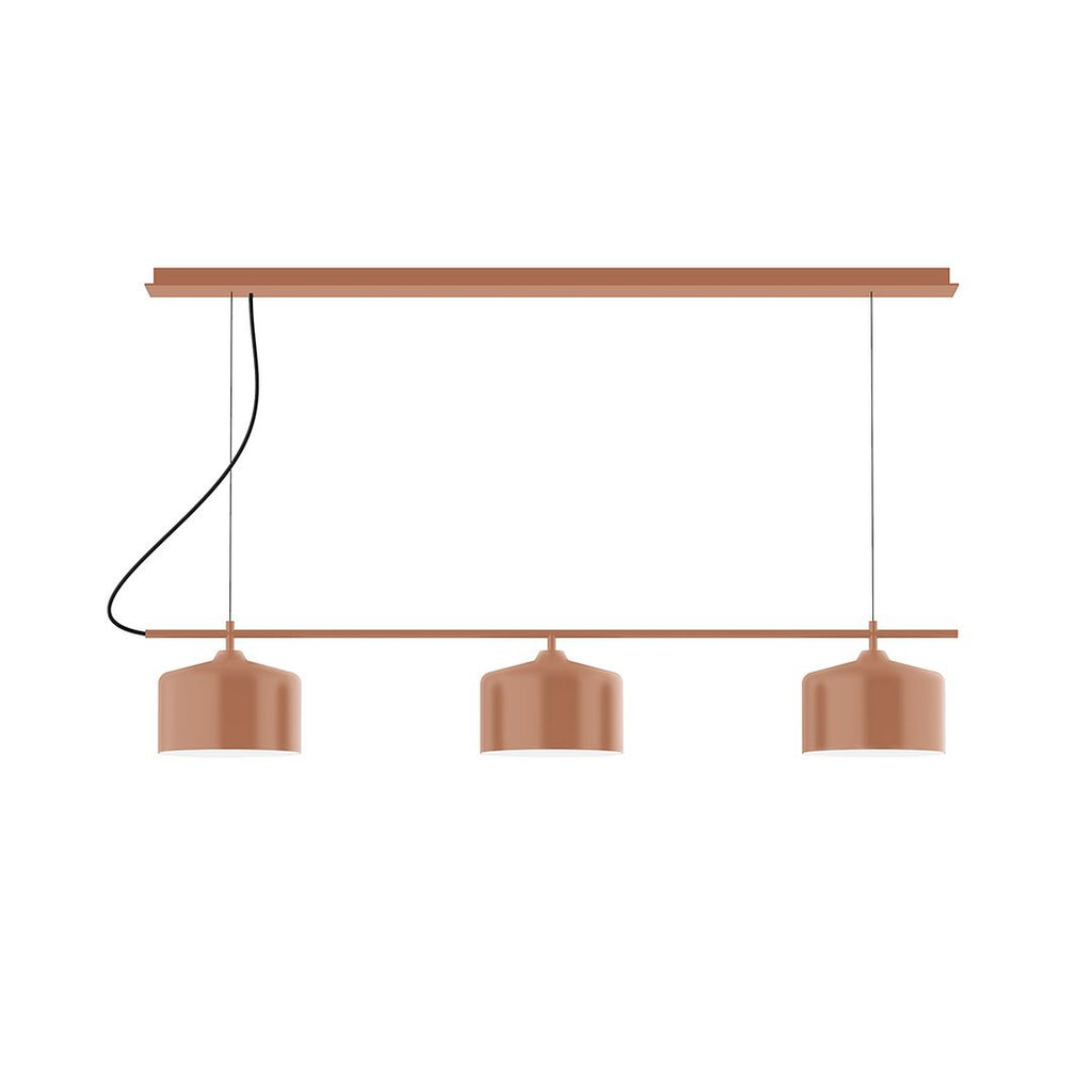 3-Light Linear Axis Chandelier, Terracotta - CHD419-19