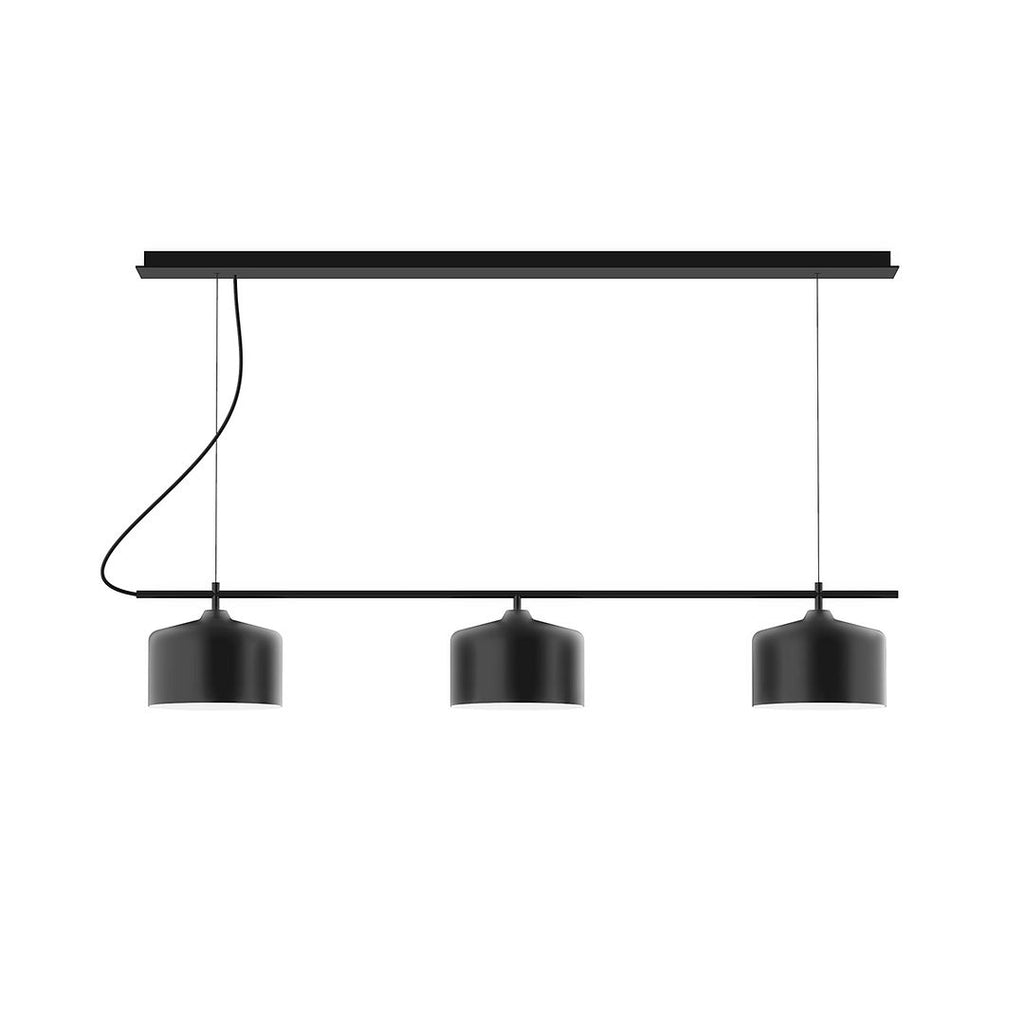 3-Light Linear Axis Chandelier, Black - CHD419-41