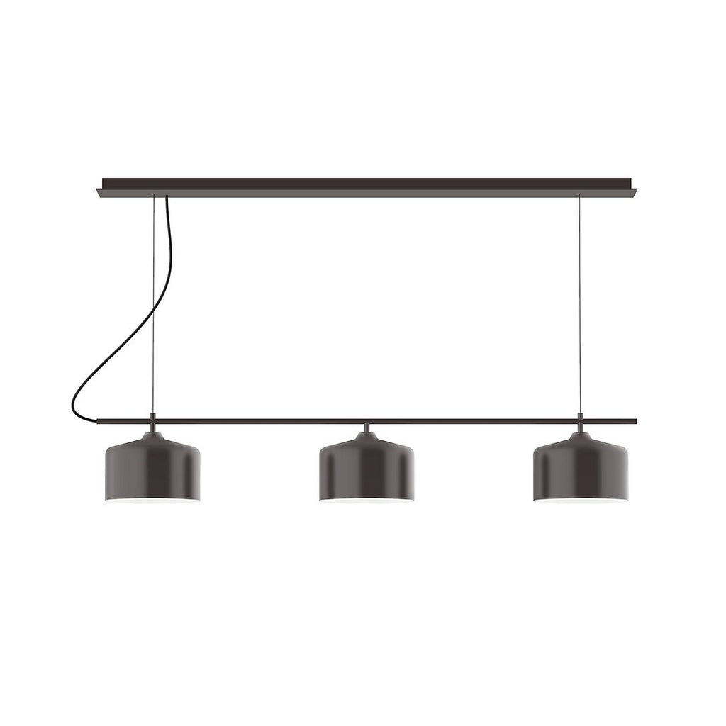 3-Light Linear Axis Chandelier, Architectural Bronze - CHD419-51