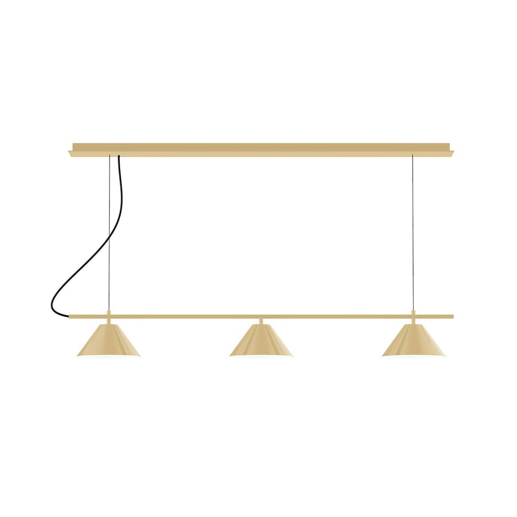 3-Light Linear Axis Chandelier, Ivory - CHD421-17