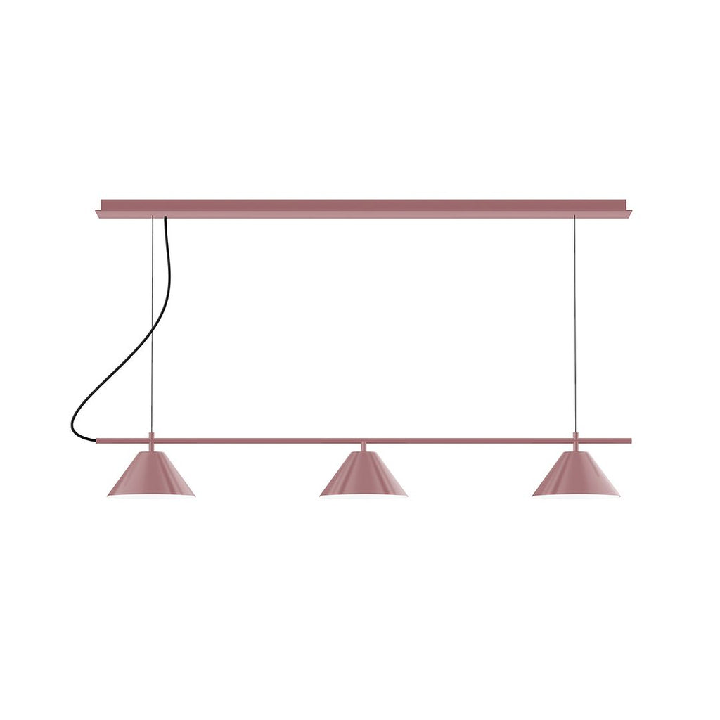 3-Light Linear Axis Chandelier, Mauve - CHD421-20