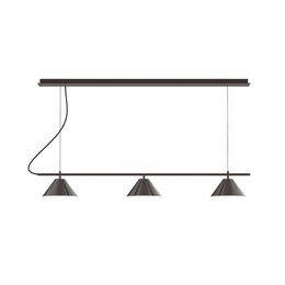 3-Light Linear Axis Chandelier, Architectural Bronze - CHD421-51