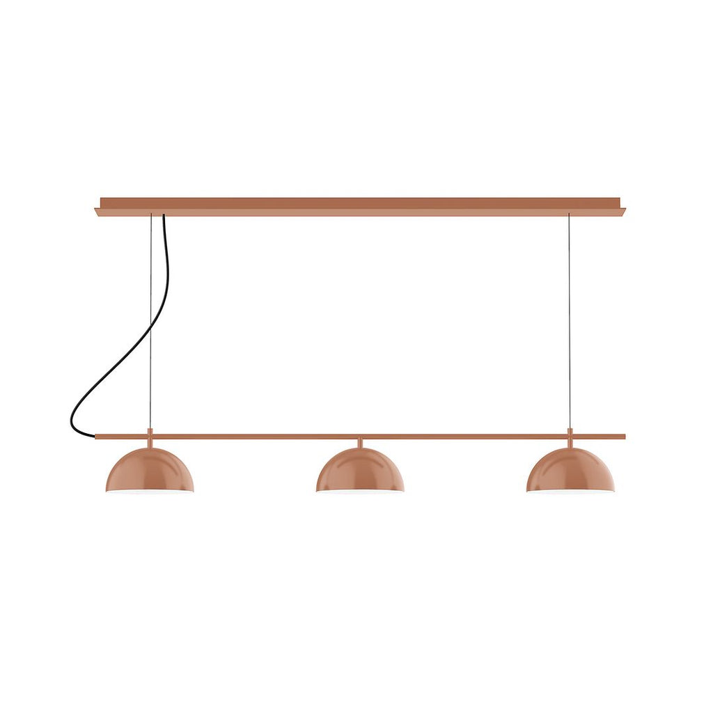 3-Light Linear Axis Chandelier, Terracotta - CHD431-19