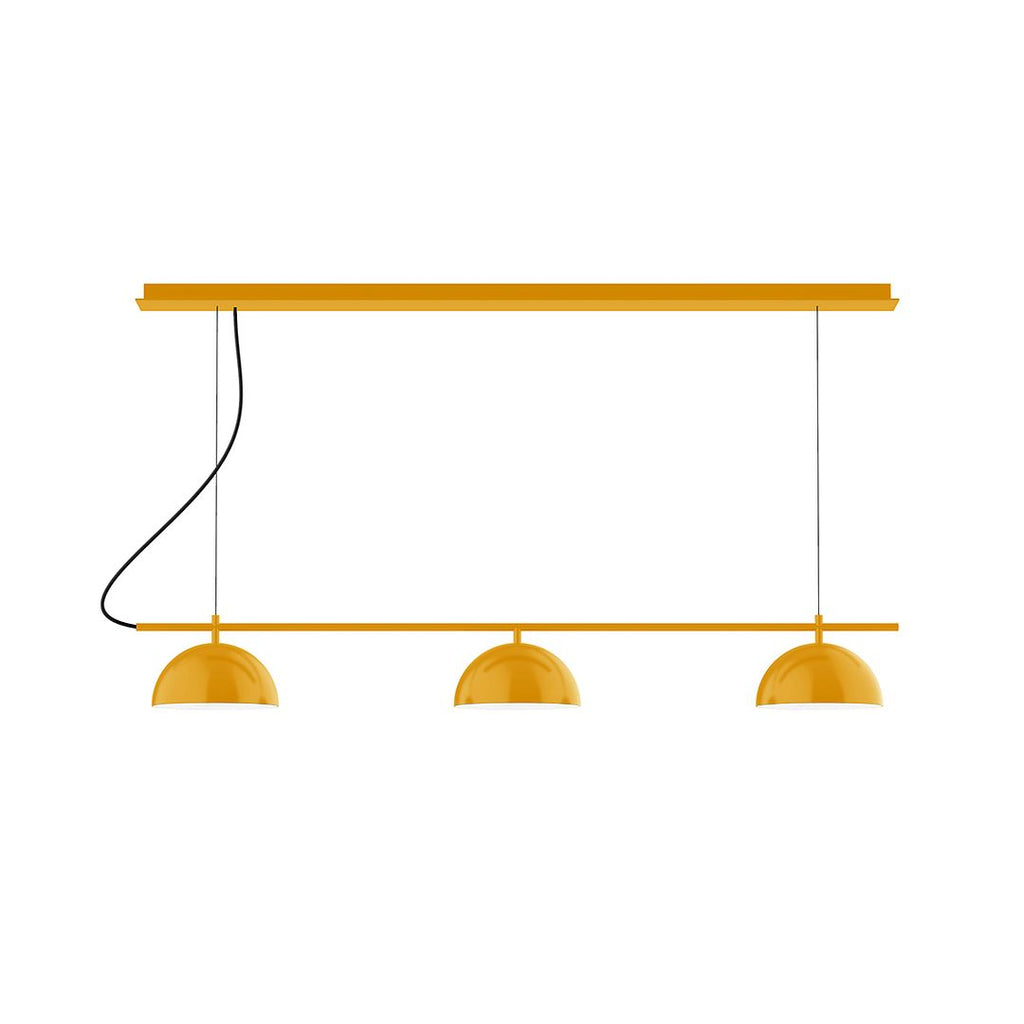 3-Light Linear Axis Chandelier, Bright Yellow - CHD431-21