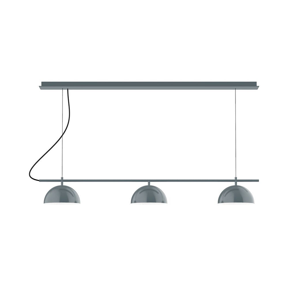 3-Light Linear Axis Chandelier, Slate Gray - CHD431-40