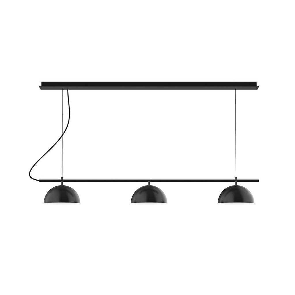 3-Light Linear Axis Chandelier, Black - CHD431-41