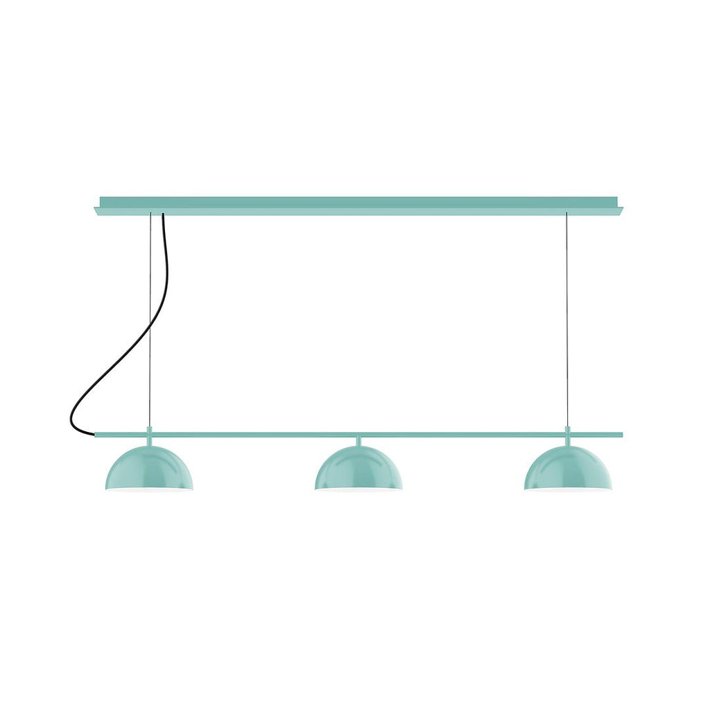 3-Light Linear Axis Chandelier, Sea Green - CHD431-48