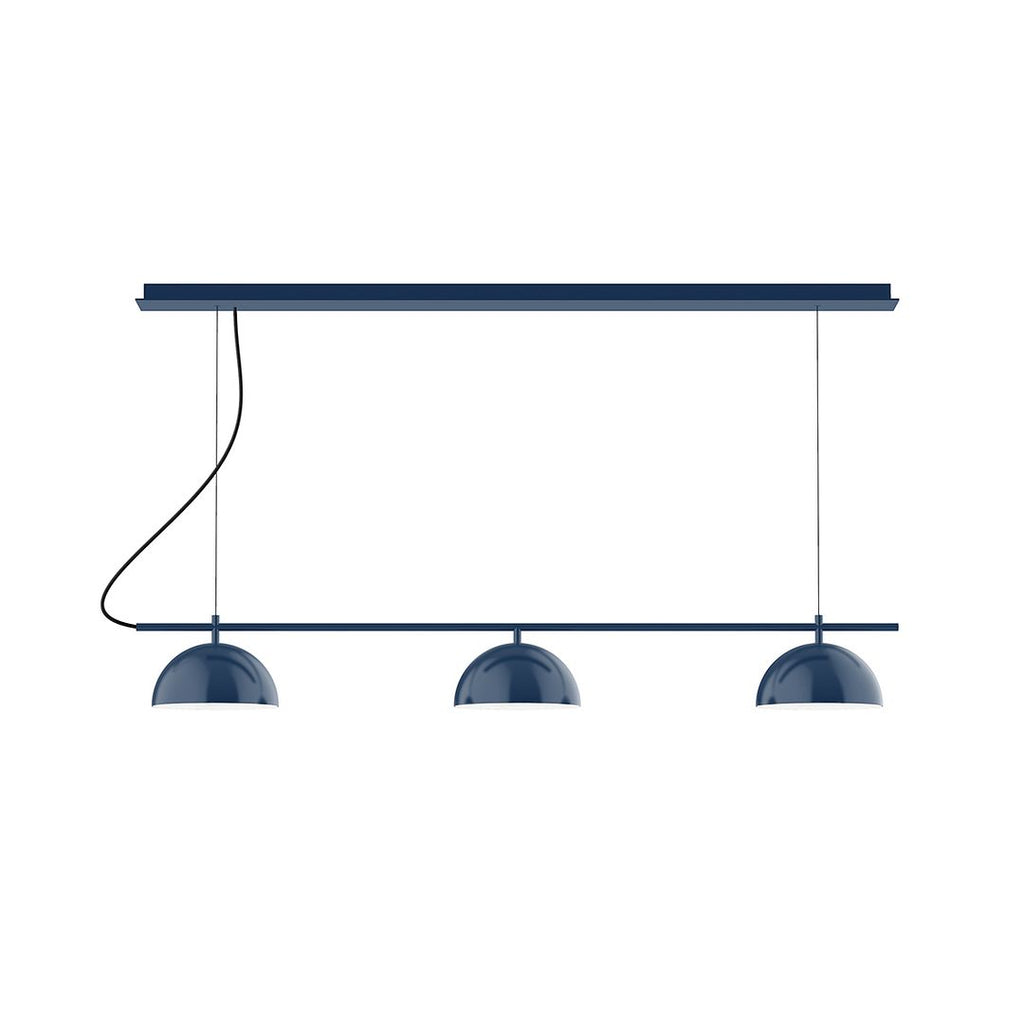 3-Light Linear Axis Chandelier, Navy - CHD431-50