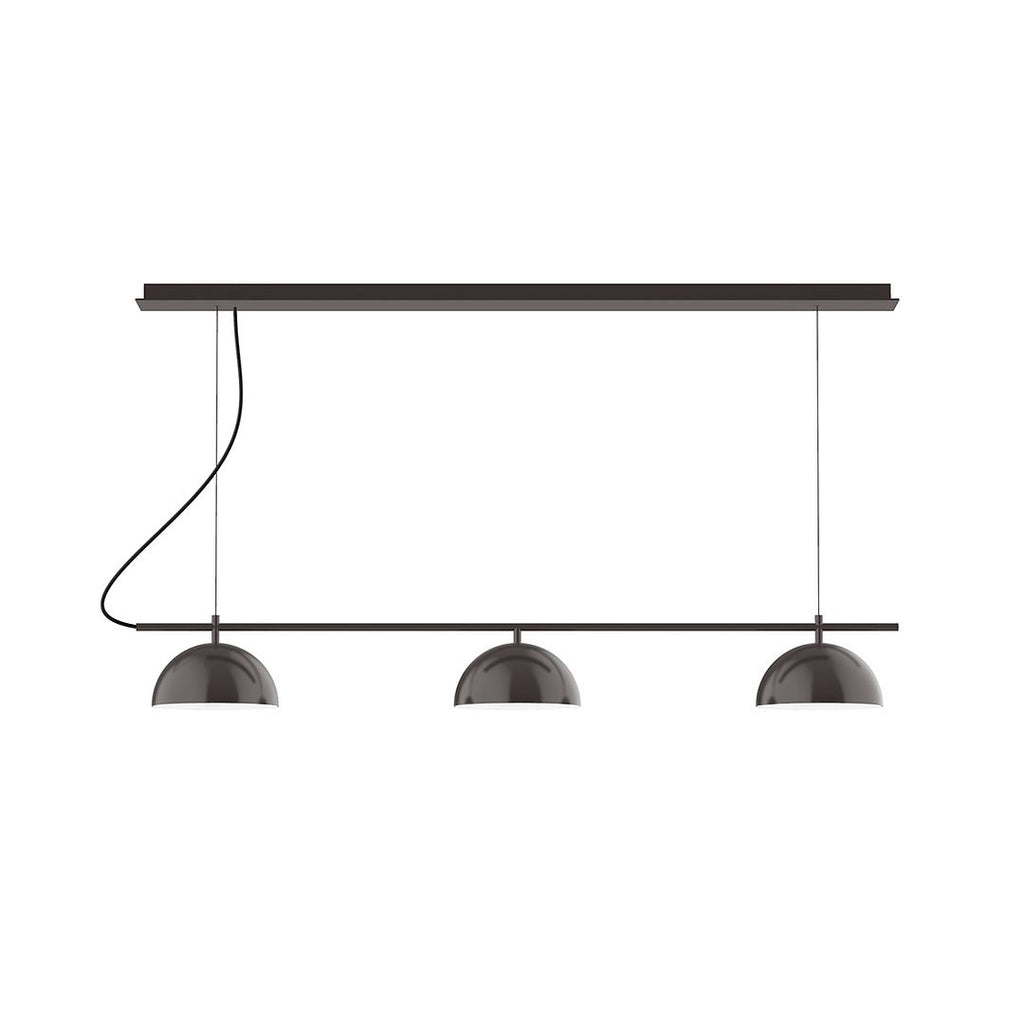 3-Light Linear Axis Chandelier, Architectural Bronze - CHD431-51