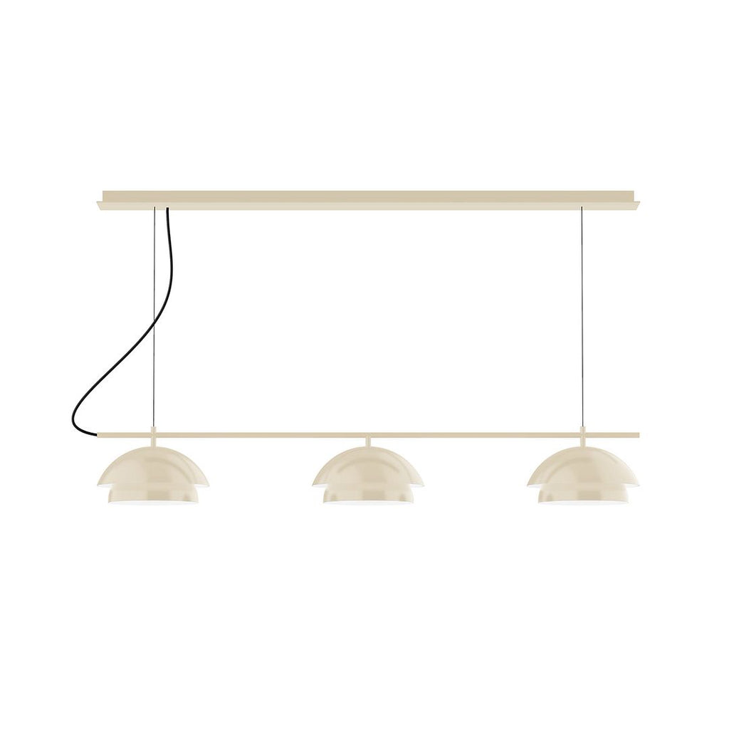 3-Light Linear Axis Chandelier, Cream - CHDX445-16