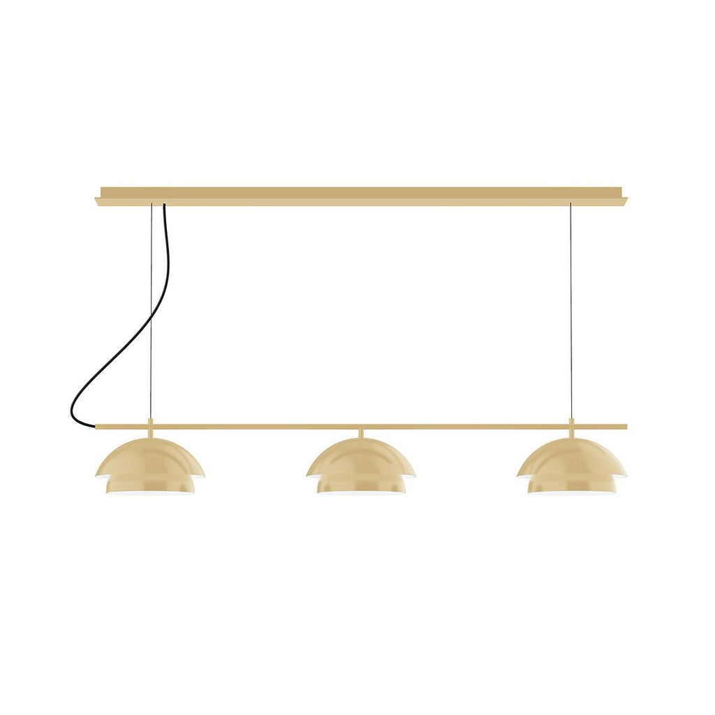 3-Light Linear Axis Chandelier, Ivory - CHDX445-17