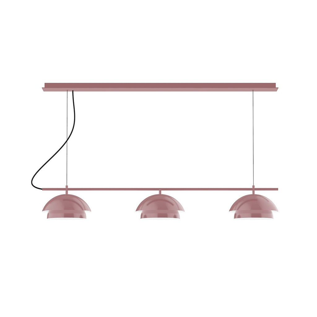 3-Light Linear Axis Chandelier, Mauve - CHDX445-20