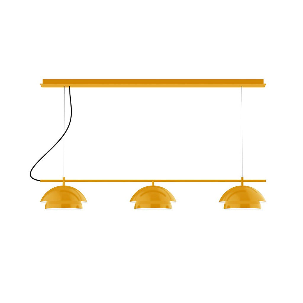 3-Light Linear Axis Chandelier, Bright Yellow - CHDX445-21