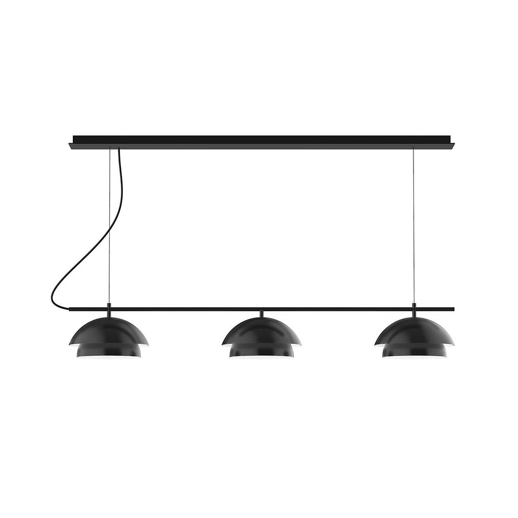 3-Light Linear Axis Chandelier, Black - CHDX445-41