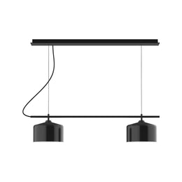 2-Light Linear Axis Chandelier, Black - CHE419-41