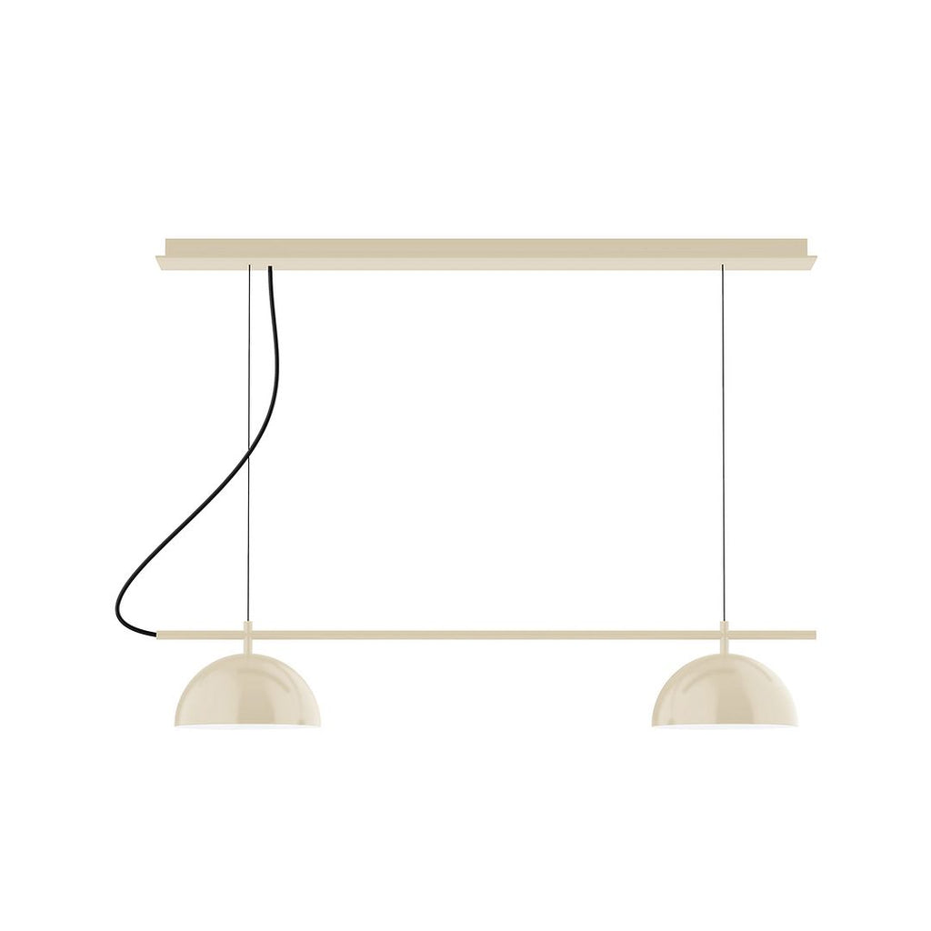 2-Light Linear Axis Chandelier, Cream - CHE431-16