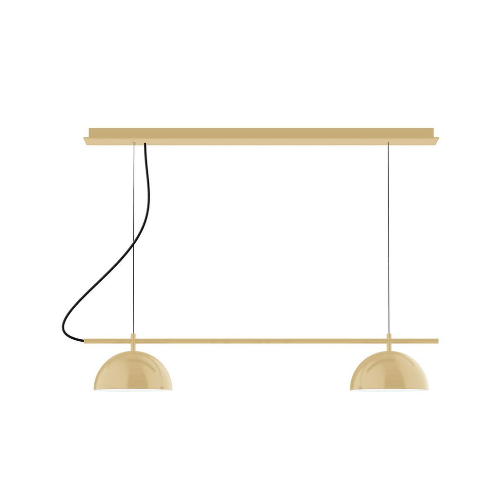 2-Light Linear Axis Chandelier, Ivory - CHE431-17