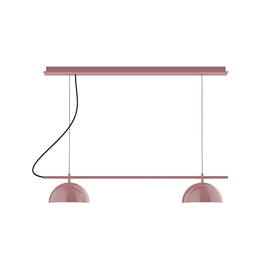 2-Light Linear Axis Chandelier, Mauve - CHE431-20