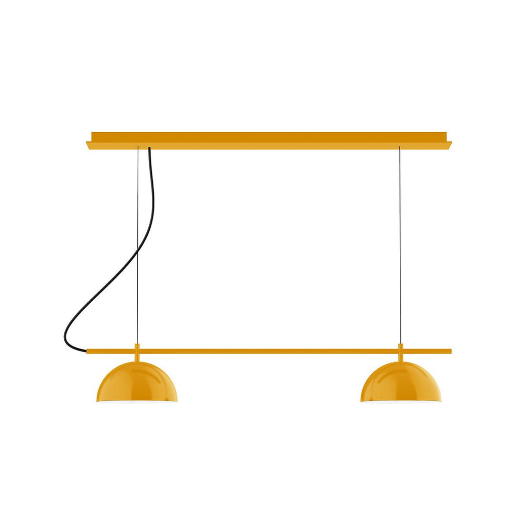 2-Light Linear Axis Chandelier, Bright Yellow - CHE431-21