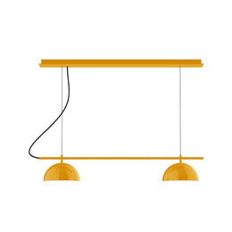 2-Light Linear Axis Chandelier, Bright Yellow - CHE431-21