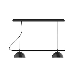 2-Light Linear Axis Chandelier, Black - CHE431-41