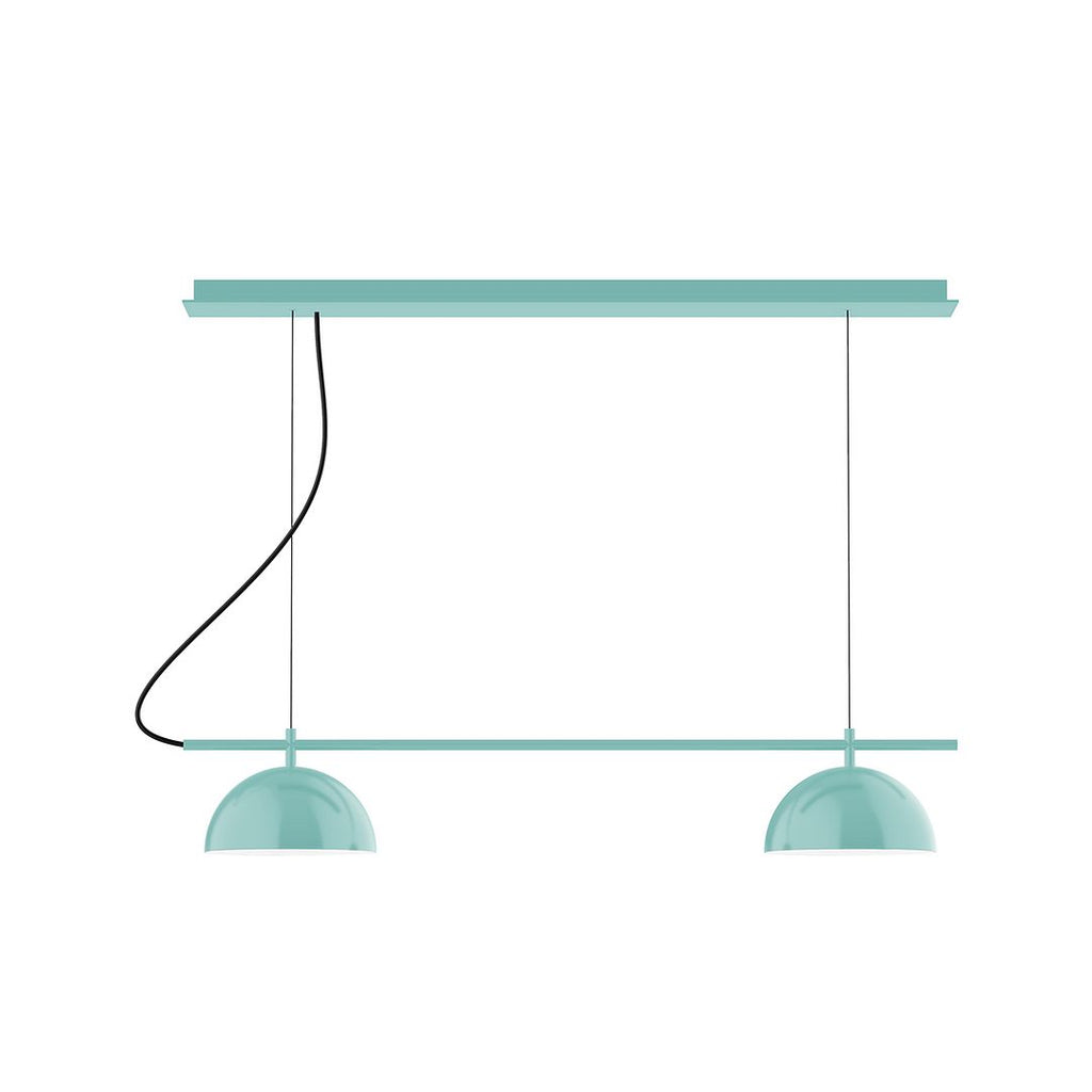 2-Light Linear Axis Chandelier, Sea Green - CHE431-48