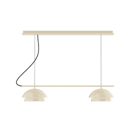 2-Light Linear Axis Chandelier, Cream - CHEX445-16