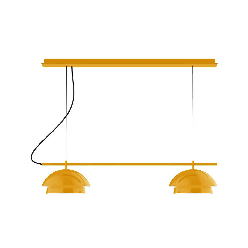 2-Light Linear Axis Chandelier, Bright Yellow - CHEX445-21