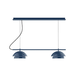 2-Light Linear Axis Chandelier, Navy - CHEX445-50