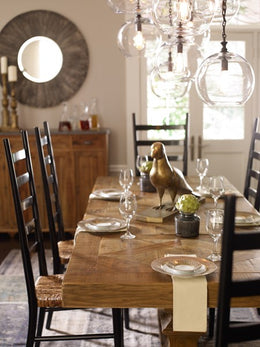 Castle 98" Dining Table-Waxed Bleached Pine