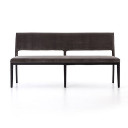 Sara Dining Bench-Washed Velvet Grey